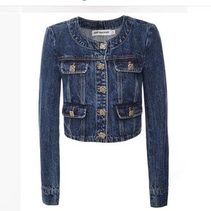 Self-Portrait Buttoned Denim Jacket - New with Tags